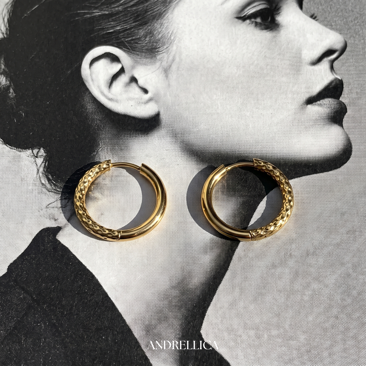 Pattern Hoops Gold