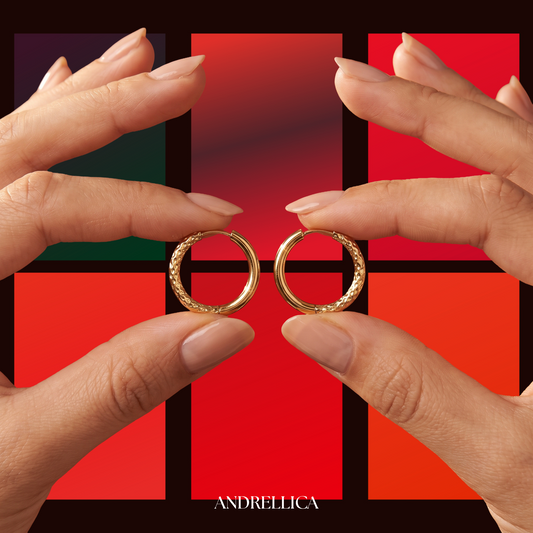 Pattern Hoops Gold