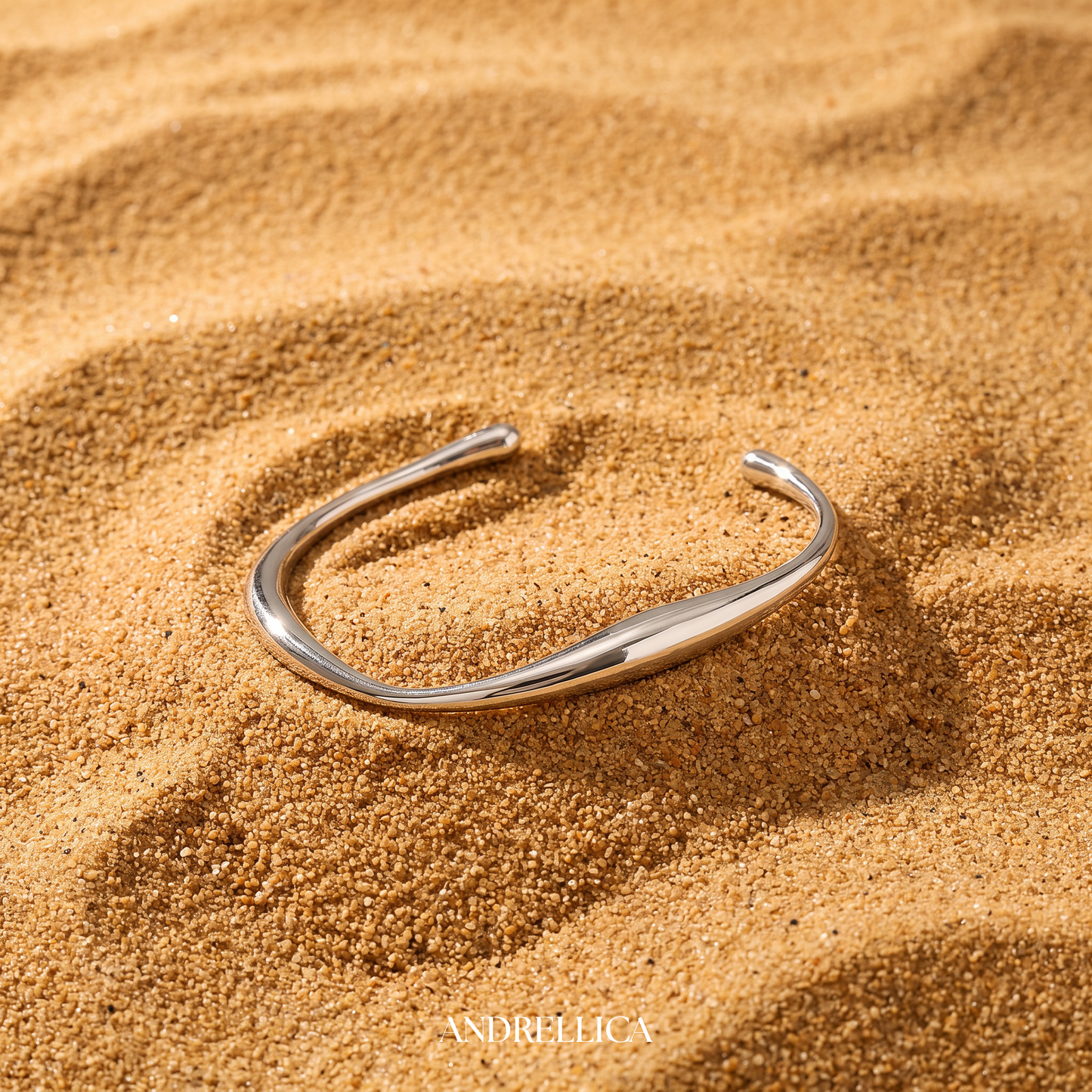 Irregular Cuff White Gold
