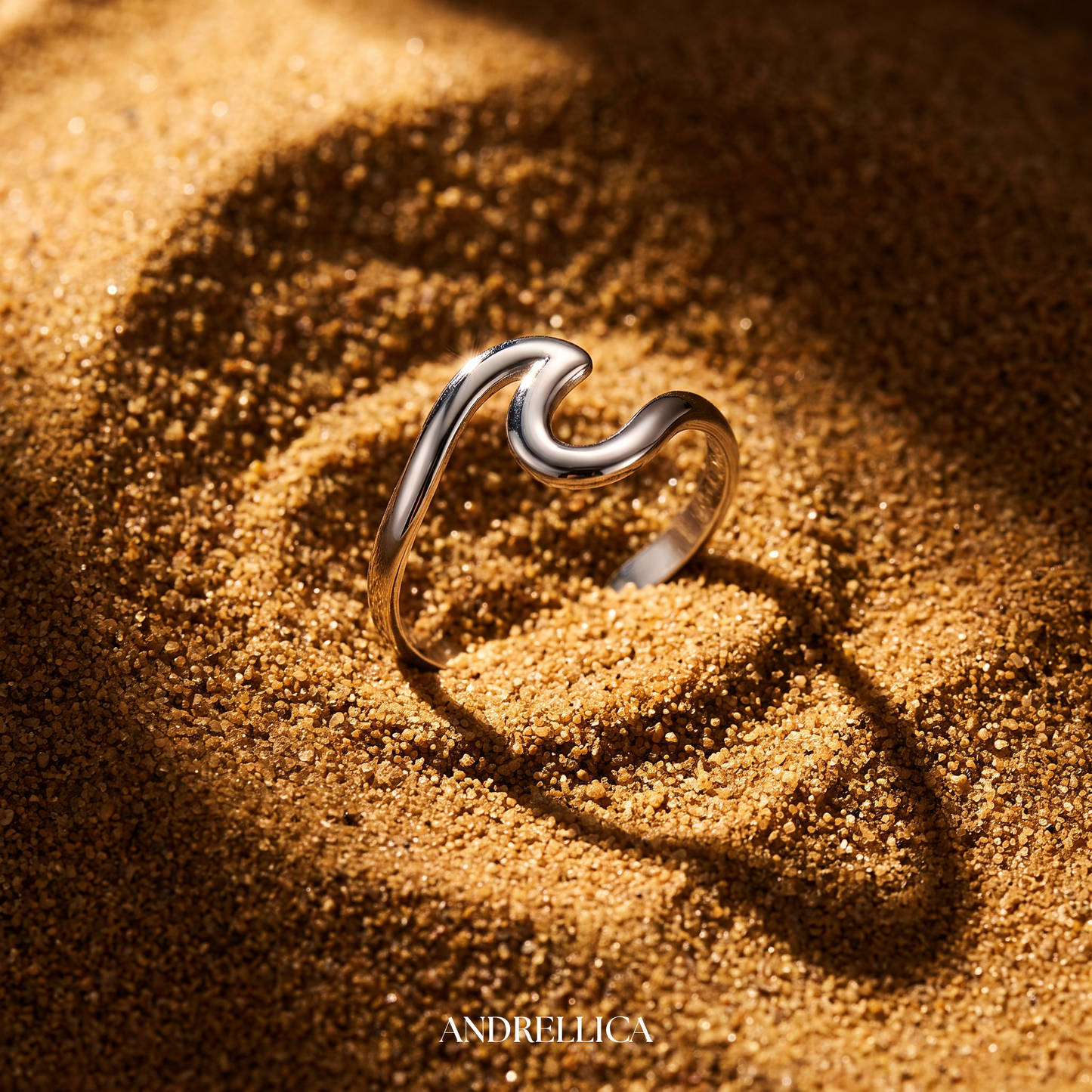 Wave Ring White Gold