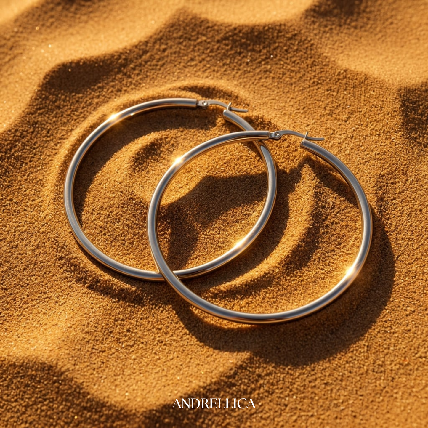 Hoops L White Gold